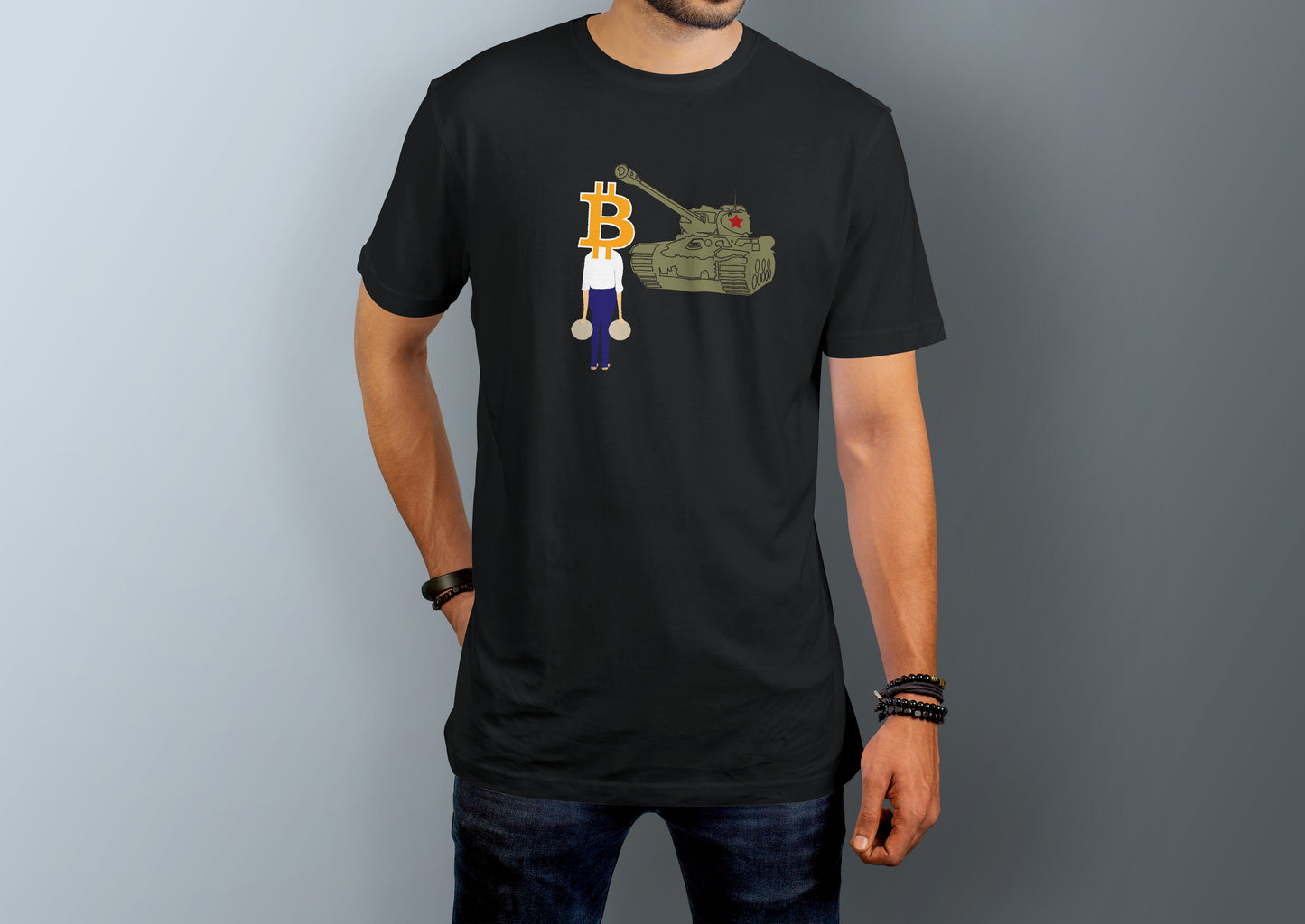 Tiananmen Bitcoin Man Green Tank